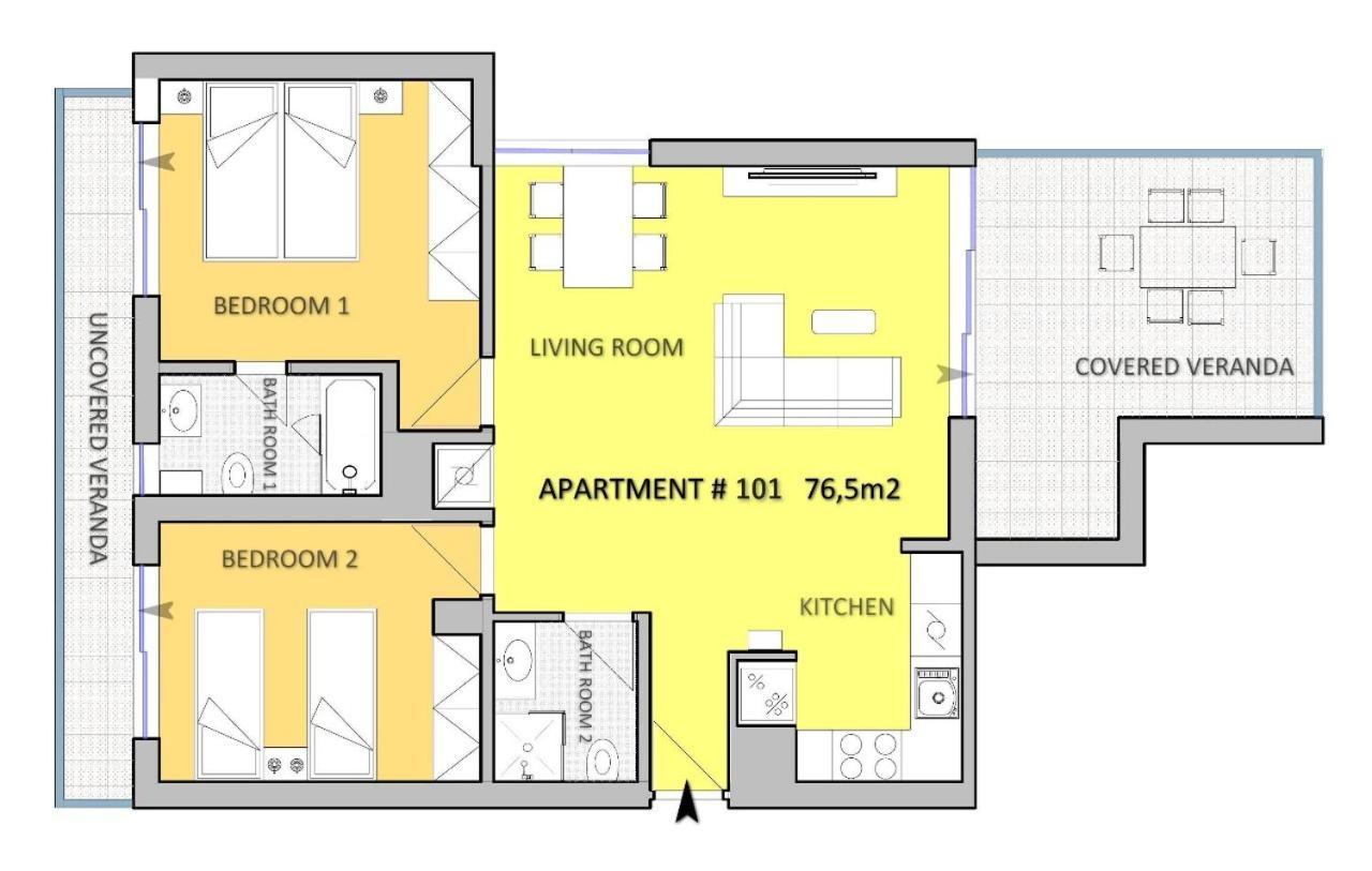 Apartment Mythical Blue